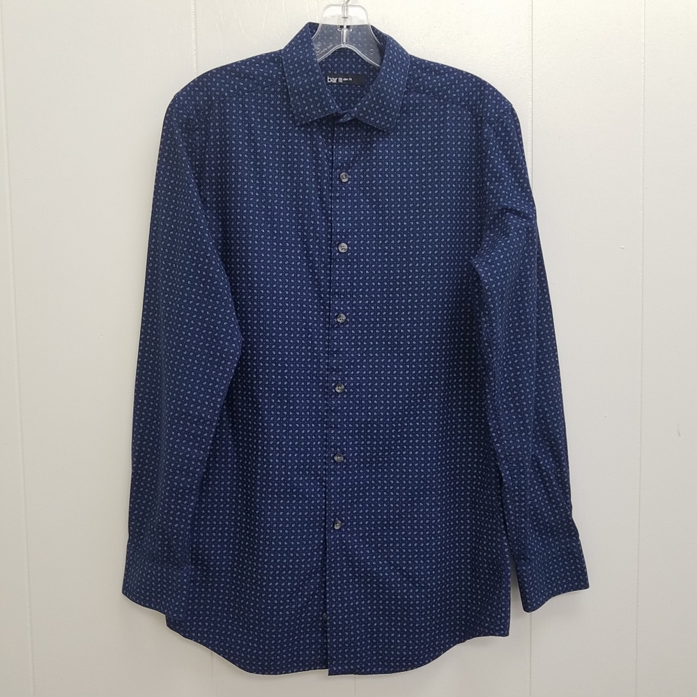 Bar III Slim Fit Button Up Long Sleeve Shirt
